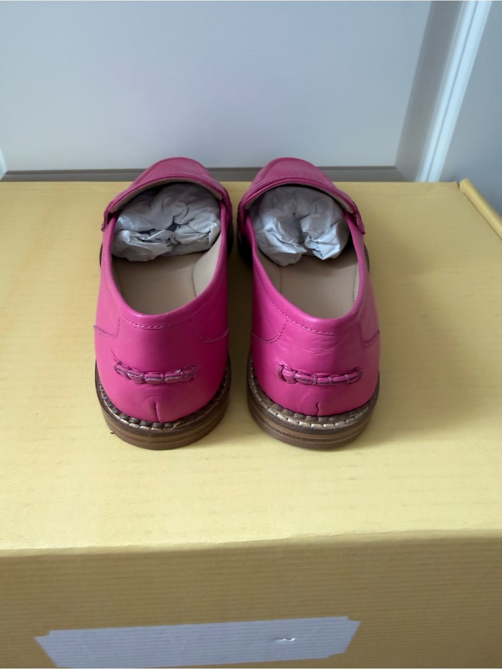 Boden Nya Pink Leather Penny Loafers, Size 39, Worn once - Picture 3 of 5